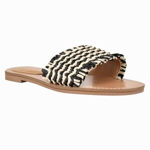 Nine West Cammie Flat Slippers - Black/Brown - Ireland (MG0216437)